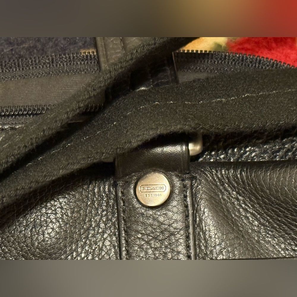 COACH black Leather Briefcase - Picture 3 of 9